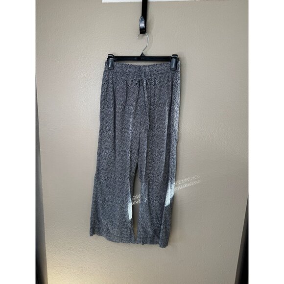 Abercrombie & Fitch Women's Blue Floral Pants XS elastic waist pull on cotton - Picture 1 of 7